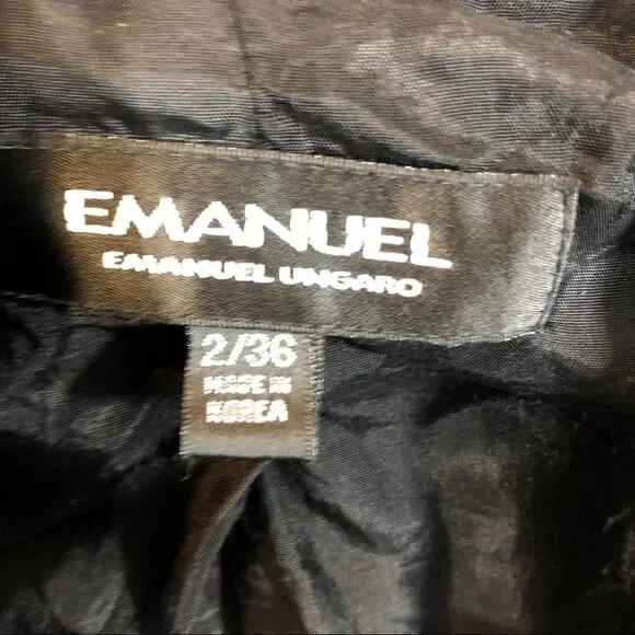 Ladies Emanuel Ungaro Black Single Button‎ Blazer 2